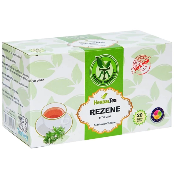 Tabiat Market Herbal Tea Rezene Bitki Çayı Foeniculum Vulgare 20 Süzen Poşet
