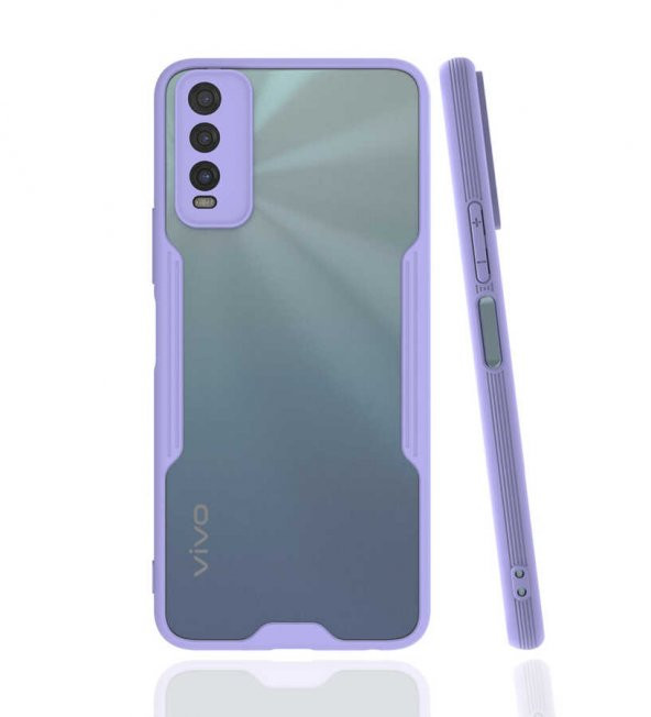 Vivo Y11S Kılıf Zore Parfe Kenarları Pastel Renk Silikon Kılıf - 9