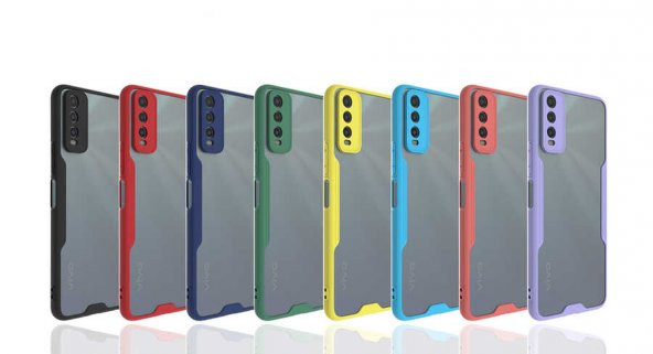 Vivo Y11S Kılıf Zore Parfe Kenarları Pastel Renk Silikon Kılıf - 10