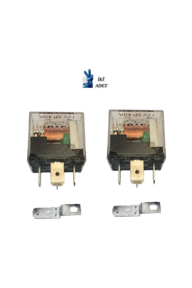 iki Adet Mini Role 12v. 5 Uçlu. 40 A. Far. Korna. Fan. Lpg Röle