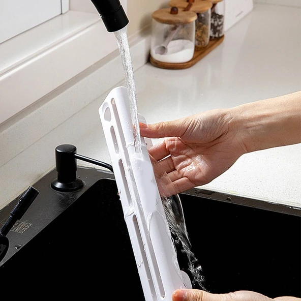 Duvara Monte Yapışkanlı Bıçak Tutucu 6 Kancalı Kepçe Askısı - Resim 5