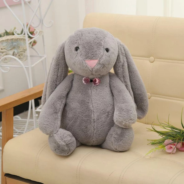 Uyku Arkadaşım PAPYONLU Uzun Kulak Bunny Peluş Tavşan 65 cm - 3