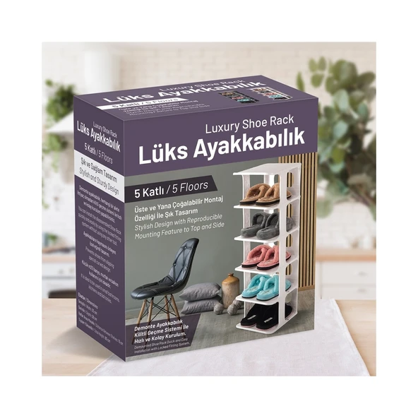 5 Katlı Pratik Ayakkabılık - Ayakkabı Rafı - 5