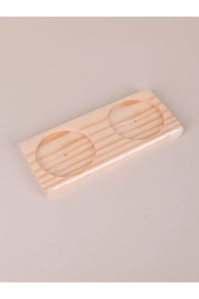 Ahşap Yağdanlık Altlığı -2 Bölmeli Yağlık Sosluk Standı - Resim 4