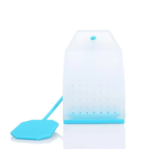 Poşet Çay Şeklinde Silikon Yaprak Çay Süzgeci Çay Kaşığı Demlik Topu Bitki Çayı Filtresi - 2