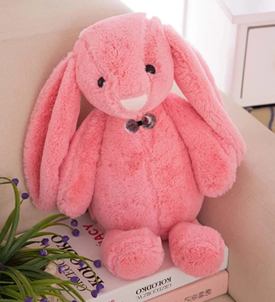 Uyku Arkadaşım PAPYONLU Uzun Kulak Bunny Peluş Tavşan 65 cm - 8