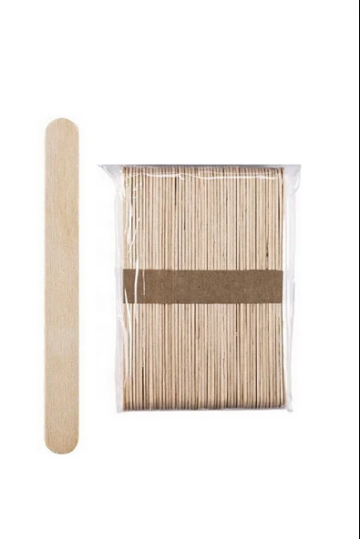 50 li Ahşap Meybuz Dondurma Çubuğu Dil Çubuğu Dar 11 x 1 cm - Resim 3