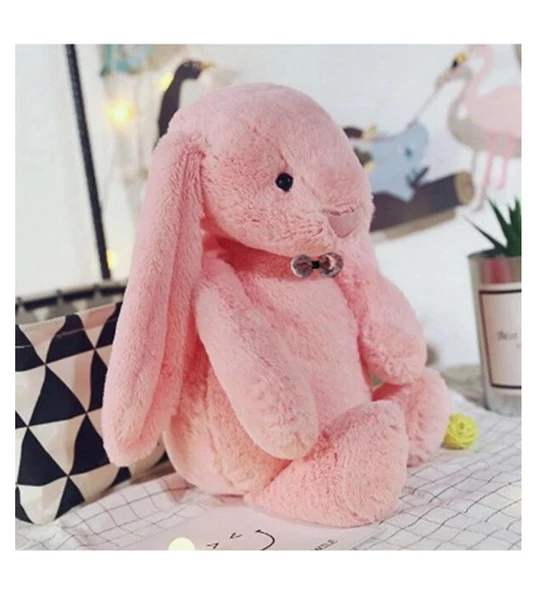 Uyku Arkadaşım PAPYONLU Uzun Kulak Bunny Peluş Tavşan 65 cm - 6
