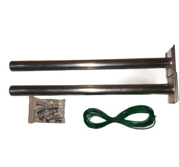 Duvar Monteli Alüminyum Çamaşır Askısı Parlak - 3