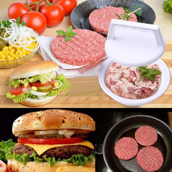 Hamburger Yapma Aparatı- Hamburger Pres Ve Köfte Kalıbı - 4