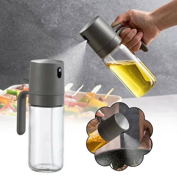 250 ML Kulplu Cam Yağ Limon Sos Spreyi Yağ Şişesi Yağdanlık Zeytinyağı Limon Püskürtücü - 2