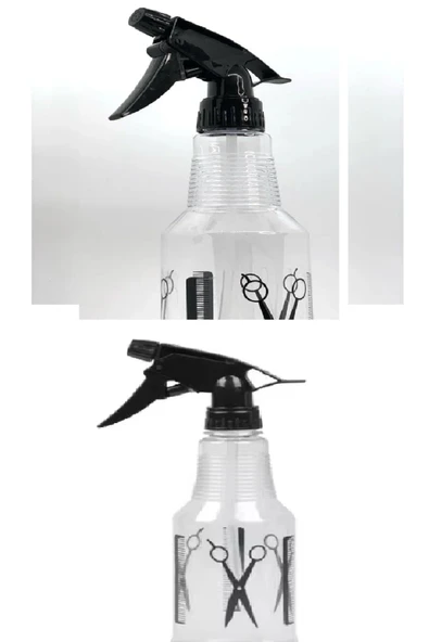 Profesyonel Berber Kuaför Sprey Şeffaf Boş Fısfıs Şişe Plastik (500 Ml)- BF104 - 4