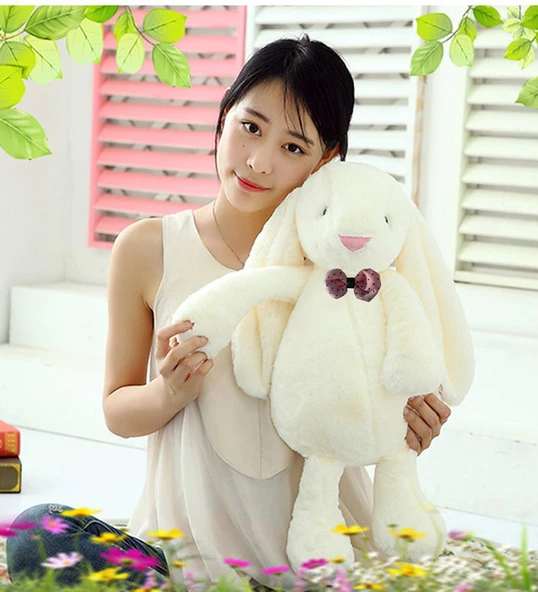Uyku Arkadaşım PAPYONLU Uzun Kulak Bunny Peluş Tavşan 65 cm - 11
