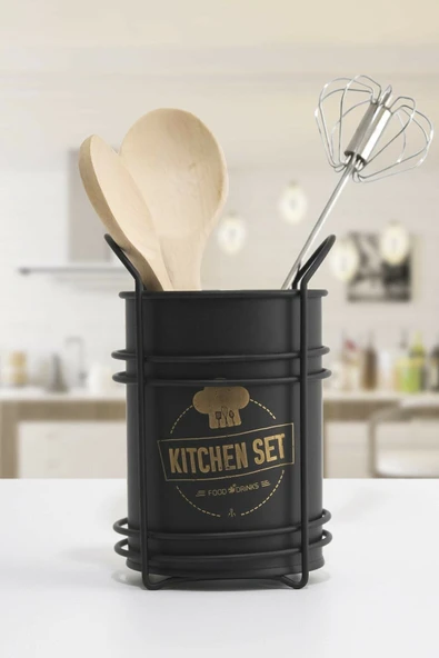 İtalyan Siyah Metal Kaşıklık - Resim 2