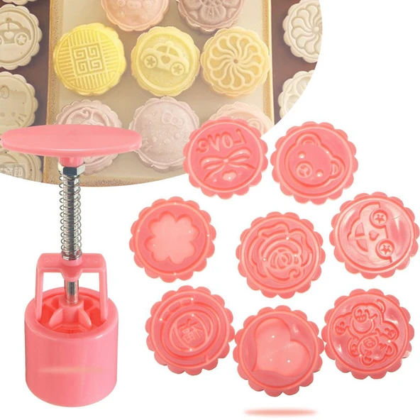 7 Parça Fondan Dekoratif Hamur Punch Seti - Kurabiye Bisküvi Kalıbı - 4