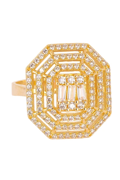 Cigold Taşlı Yüzük 14 Ayar Altın 4.01 Gr OA-K21501029079 - 4