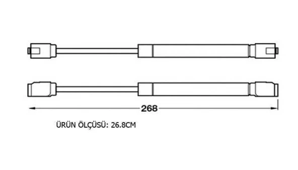 Samet Gazlı Piston 100 Newton Beyaz - 3