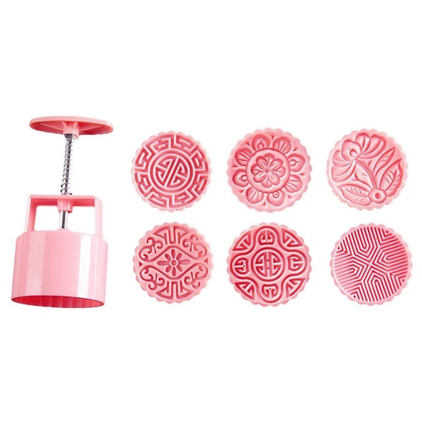 7 Parça Fondan Dekoratif Hamur Punch Seti - Kurabiye Bisküvi Kalıbı - 5