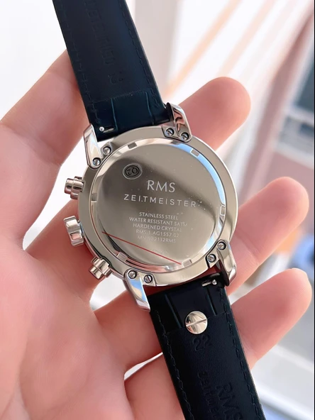 Rms Romanson Deri Kordon İç Fonksiyonları Aktif 5 Atm Suya Dayanıklı Erkek Kol Saati AG.1557.02 - Resim 4