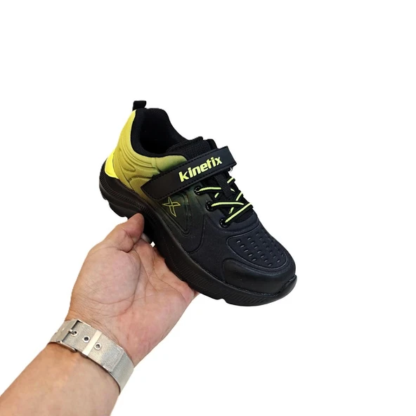 Kinetix Lennox Siyah-neon sarı Cırtlı Erkek Çocuk Spor Ayakkabı - 6