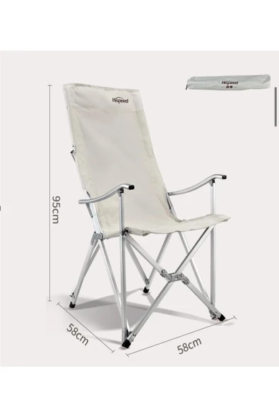 lethe boards  Hispeed Katlanır Balkon Teras Kamp Sandalyesi Taşıma Çantalı Beyaz