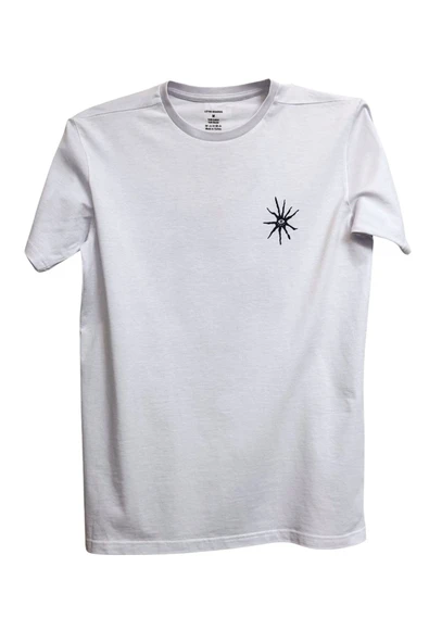 lethe boards  Modal-Pamuk Kumaş Oversize Tişört Nefes Alabilen Baskılı Bisiklet Yaka Beyaz Kadın T-shirt