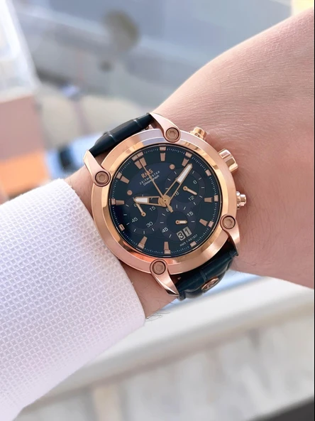 Rms Romanson Deri Kordon İç Fonksiyonları Aktif 5 Atm Suya Dayanıklı Erkek Kol Saati AG.1557.09 - Resim 2