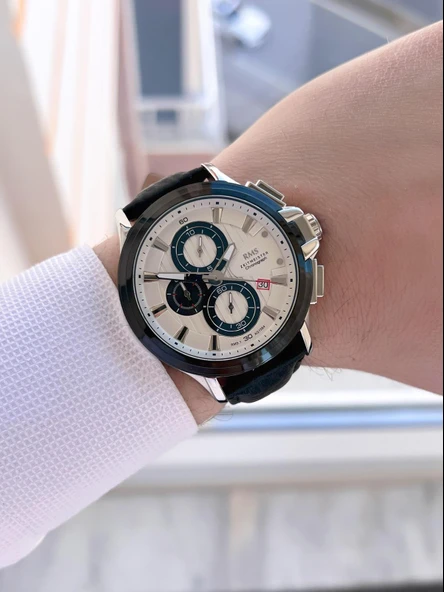 Rms Romanson Deri Kordon İç Fonksiyonları Aktif 5 Atm Suya Dayanıklı Erkek Kol Saati AG.1584.08 - Resim 2