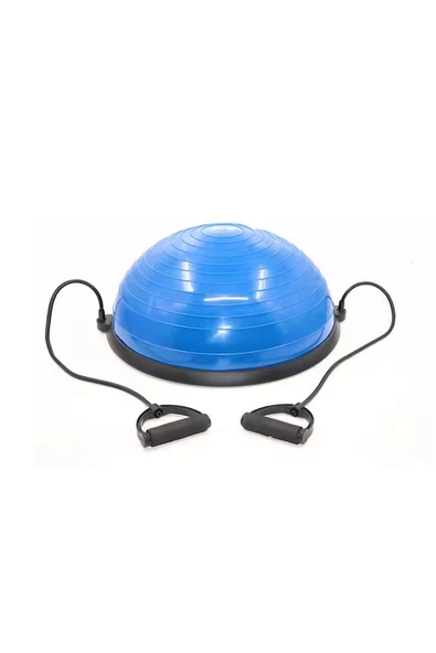 lethe boards  58 CM Bosu Ball Bosu Topu Direnç Bantlı Pilates Denge Eğitmen Seti - 4