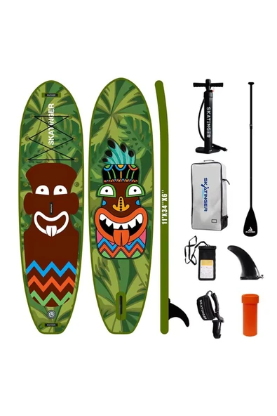 Skatinger  Crazy Tribe Şişme SUP Paddle Board Skatinger Ultra Dengeli Yoga-Gezi 335 x 86 x 15cm Tam Set