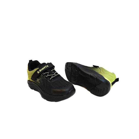 Kinetix Lennox Siyah-neon sarı Cırtlı Erkek Çocuk Spor Ayakkabı - 3