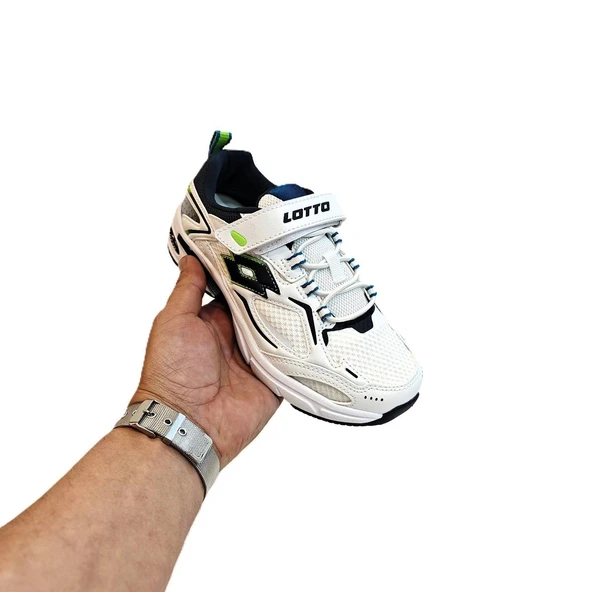 Lotto Norwel Beyaz Cırtlı Ortapedik Kaymaz Çocuk Spor Ayakkabı - Resim 6