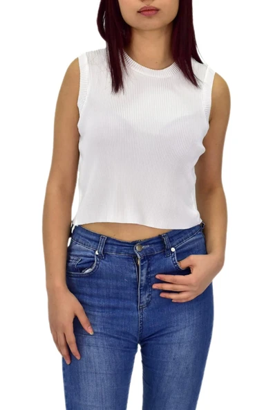 Kadın Askılı Fitilli Crop BGL-ST04298 - Resim 4