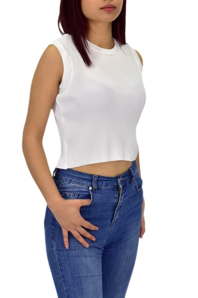 Kadın Askılı Fitilli Crop BGL-ST04298 - Resim 10