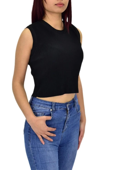 Kadın Askılı Fitilli Crop BGL-ST04298 - Resim 8