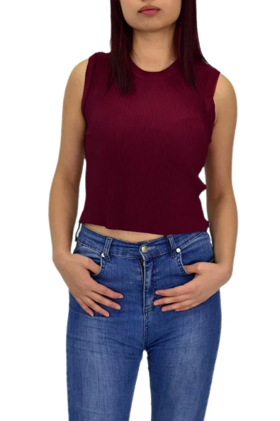 Kadın Askılı Fitilli Crop BGL-ST04298 ürün görseli