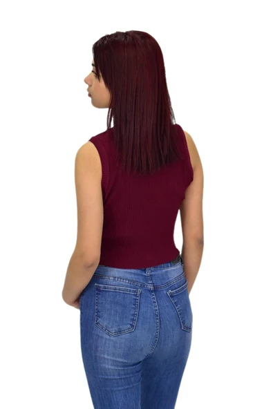 Kadın Askılı Fitilli Crop BGL-ST04298 - Resim 12