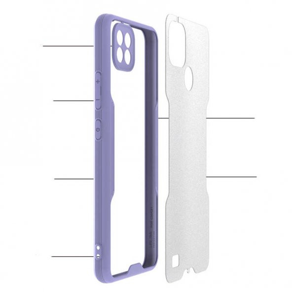 Realme C21 Kılıf Zore Parfe Kenarları Pastel Renk Silikon Kılıf - 11