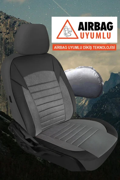KURRA STORE Audi V8  Uyumlu 5 KOLTUK TAM SET TAY TÜYÜ OTO KOLTUK KILIFI FÜME - Resim 4