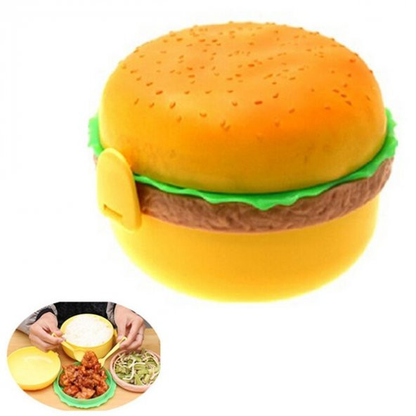 Hamburger Tasarımlı Beslenme Kabı