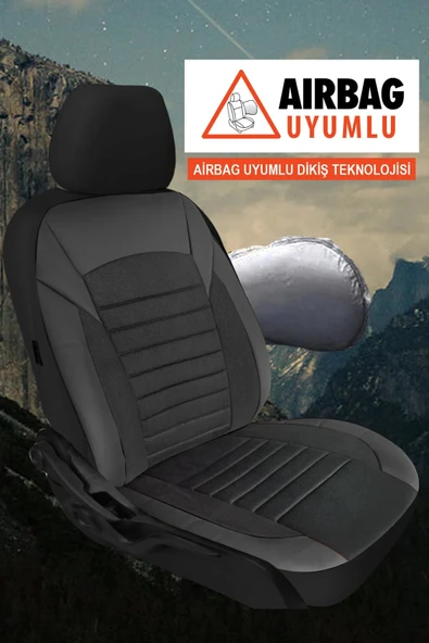 KURRA STORE Chevrolet Tahoe  Uyumlu 5 KOLTUK TAM SET TAY TÜYÜ OTO KOLTUK KILIFI SİYAH - Resim 4