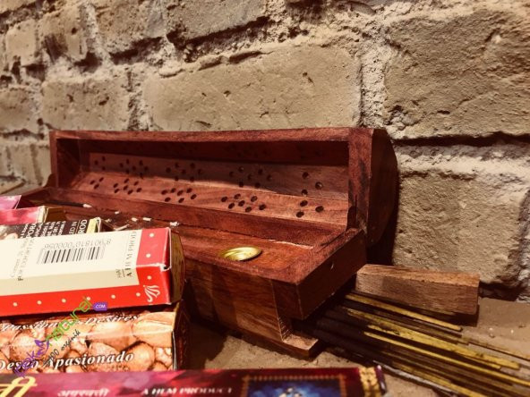 Ahşap Tütsülük  Ve 100 Adet Tütsü Çubuğu (Tütsü Kayığı HEDİYELİ) - 2