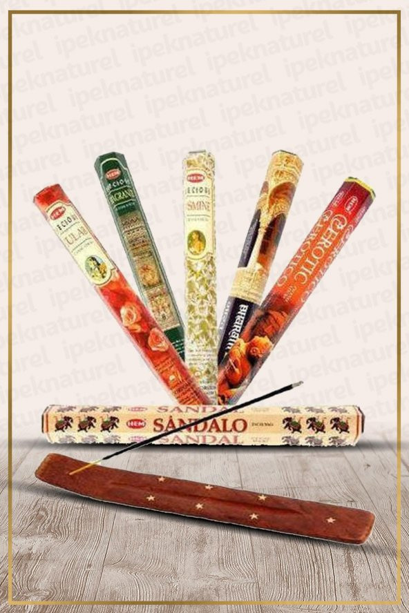 Ahşap Tütsü Kayığı Ve 120 Adet Tütsü Seti Hediyeli