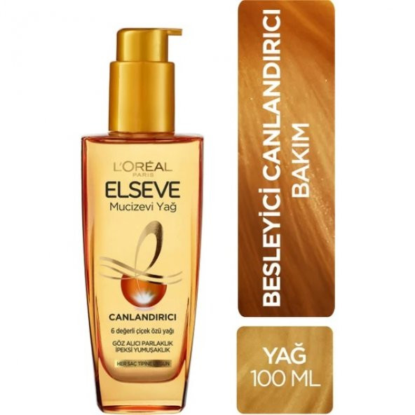 LOréal Paris Elseve Mucizevi Canlandırıcı Bakım Yağı 100 ml - 1