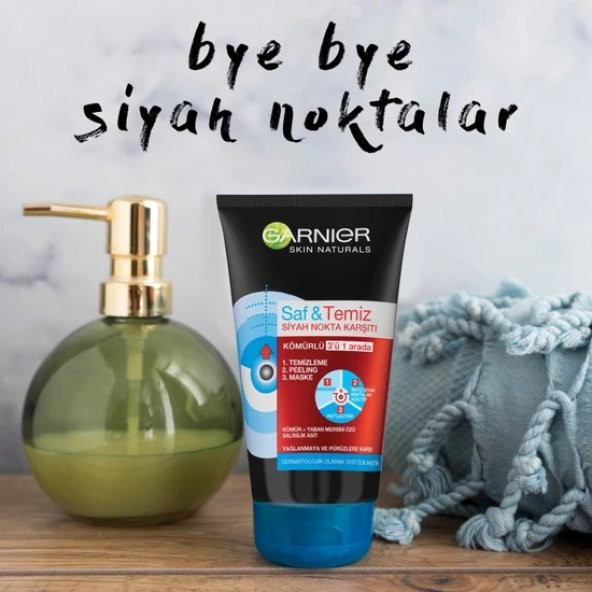 Garnier Saf & Temiz Siyah Nokta Karşıtı Kömürlü 3ü 1 Arada