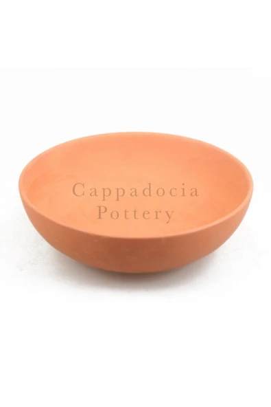 30cm Tabaklı Kase Tipi Doğal Terleyen Çömlek Toprak Yayvan Saksı No.173 - 5