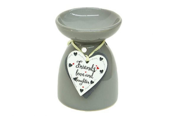 Gri Seramik Buhurdanlık Kalp Friendly - 2