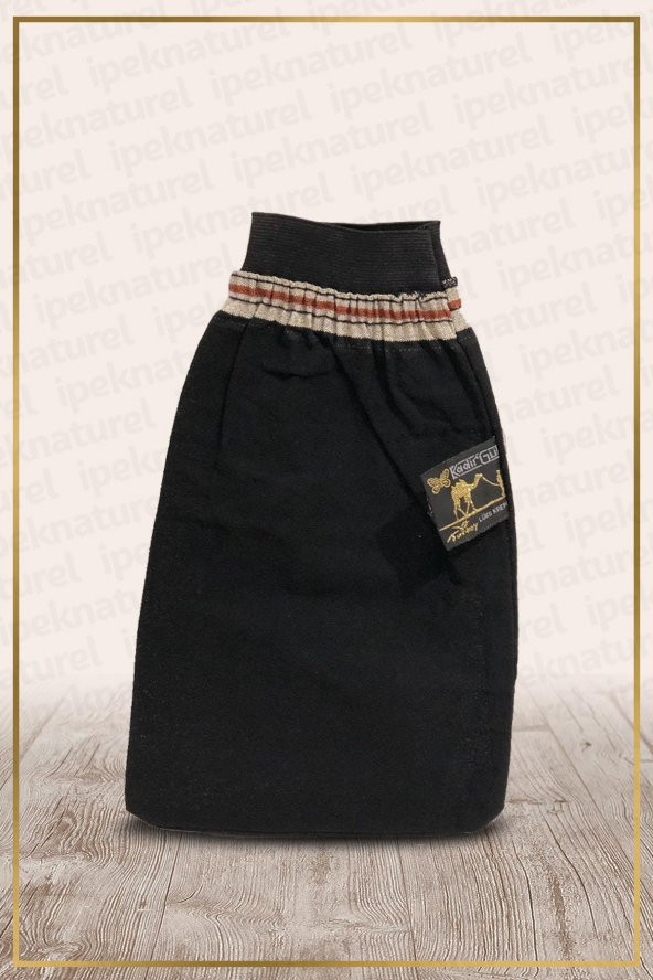 Lüx Krep Kese Lastikli Siyah