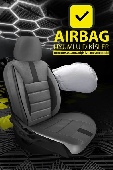 KURRA STORE Toyota Scepter Sw (v15) 2.2 I 16v (140 Hp) 1994 Trend TAY TÜYÜ Oto Koltuk Kılıfı GRİ - 3