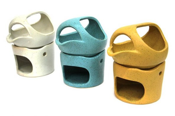 İbrik Temalı Sarı Seramik Buhurdanlık - 2